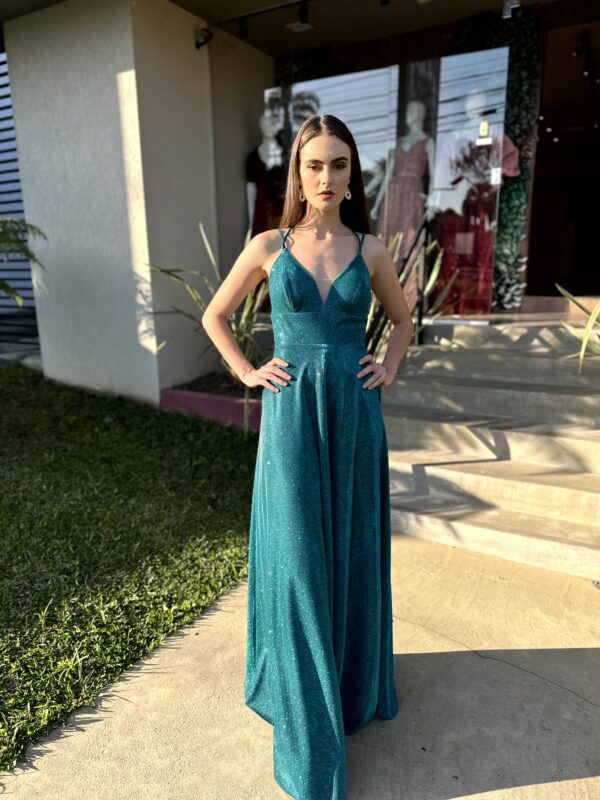 Vestido longo em lurex (vendido)